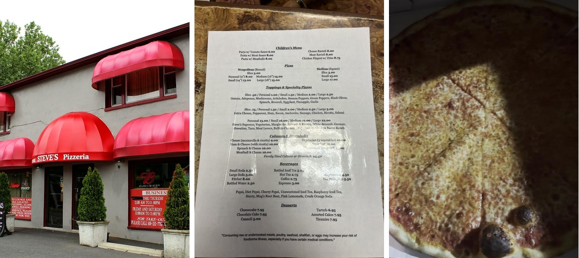 Steve's Pizzeria Menu